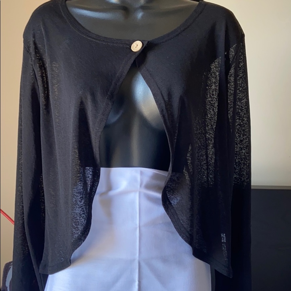 Sheer black cardigan